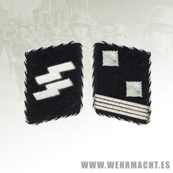 Allgemeine-SS Hauptscharfuhrer's rune collar patches