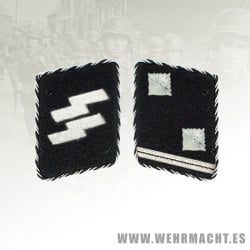 Allgemeine-SS Oberscharfuhrer's rune collar patches