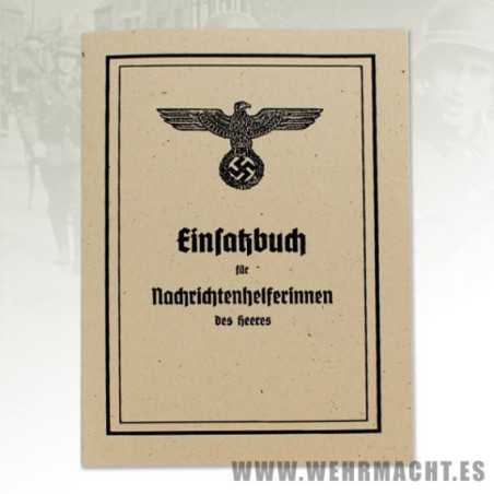 Einsatzbuch for the Helferinnen in the Heer