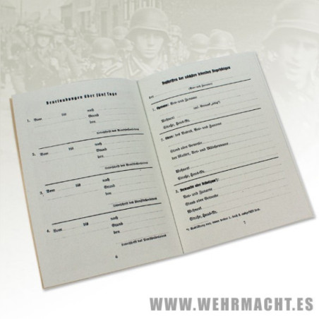 Einsatzbuch for the Helferinnen in the Heer