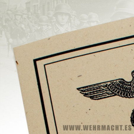 Documento de identidad para auxiliares en la wehrmacht