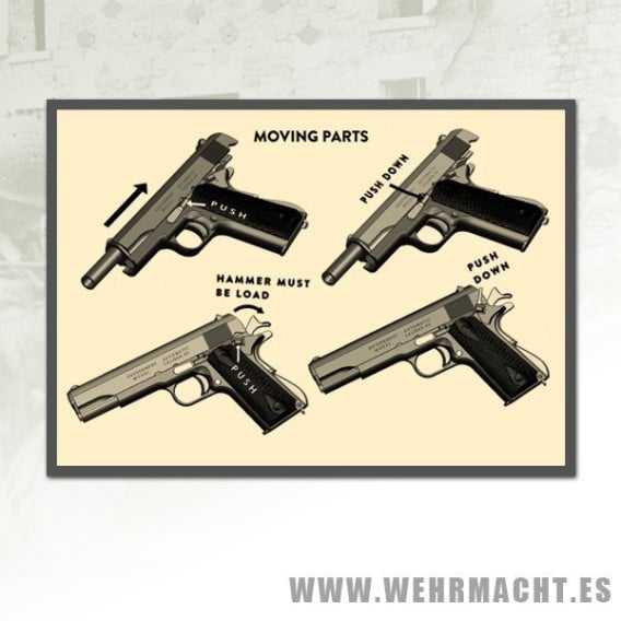Colt .45 Government M1911A1 Chromada - Denix®