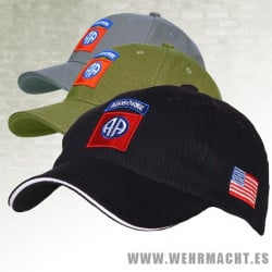 Baseball Cap WWII 82nd Airborne, black