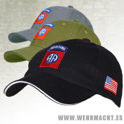 Gorra 82nd Airborne, negra
