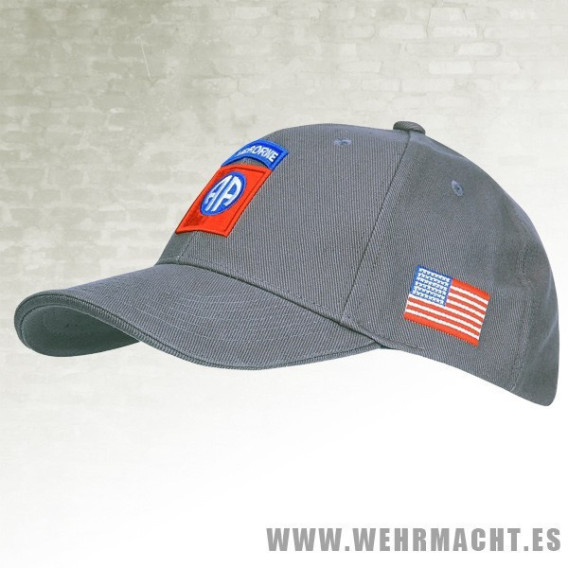 Gorra 82nd Airborne, negra