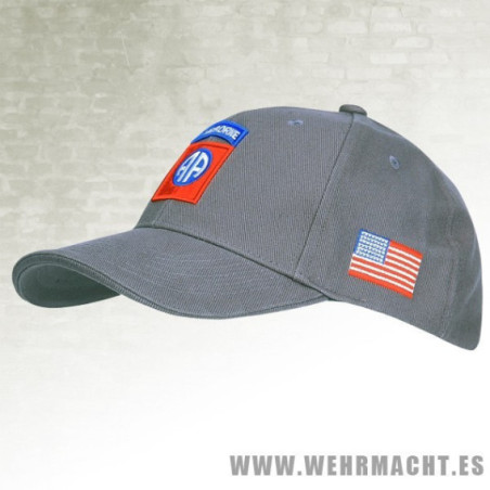 Gorra 82nd Airborne, negra