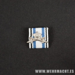 Bavarian Merit Cross 4th Class ribbon with crown and swords