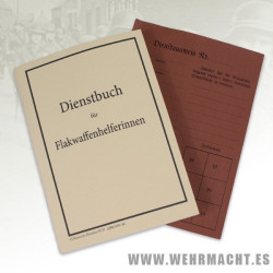 Military book and identity card for Flakwaffenhelferinnen