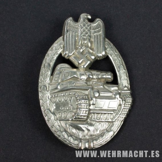 Army Panzer Assault Badge in Silver (Hollow back)