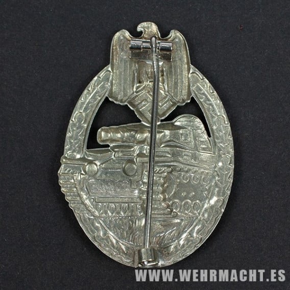 Army Panzer Assault Badge in Silver (Hollow back)