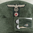 M43 Cap : Gebirgsjager Officer cap insignia + WH Edelweiss + Sewing