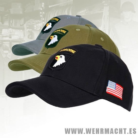Gorra 101st Airborne, negra