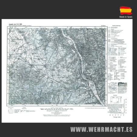 Mapa Alemán - Remagen 1940 (Alemania)