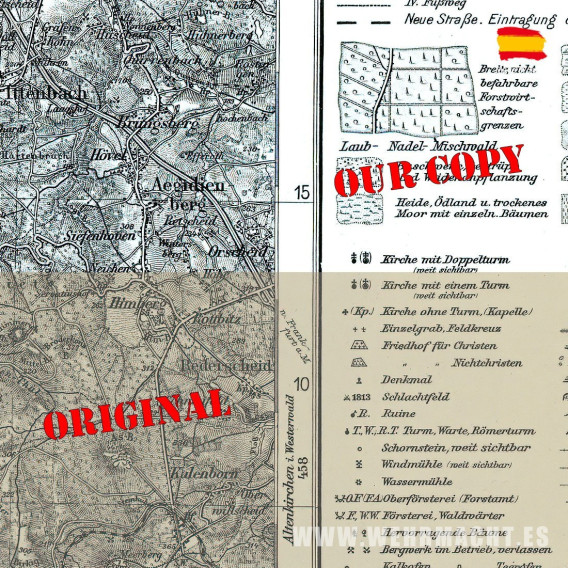 Mapa Alemán - Remagen 1940 (Alemania)