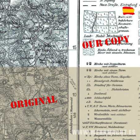 Mapa Alemán - Remagen 1940 (Alemania)