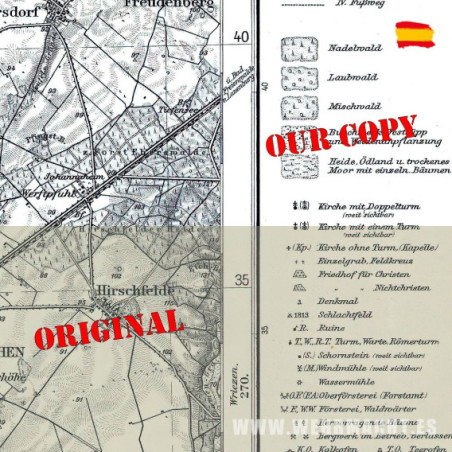 Mapa Alemán - Berlin Norte 1936 (Alemania)