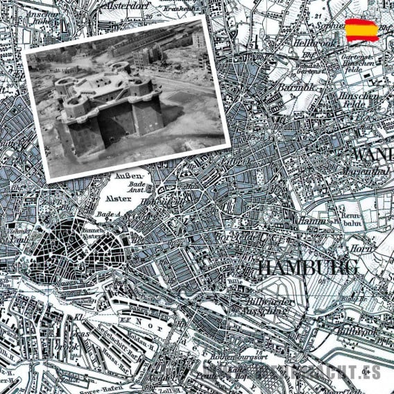 Mapa Alemán - Hamburgo 1942 (Alemania)