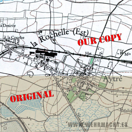 Mapa de tropa Alemán - La Rochelle 1943 (Francia)