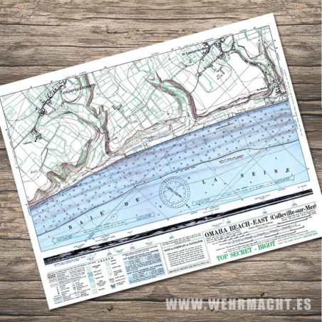 Mapa Militar US - Omaha Beach Este - Abril 1944