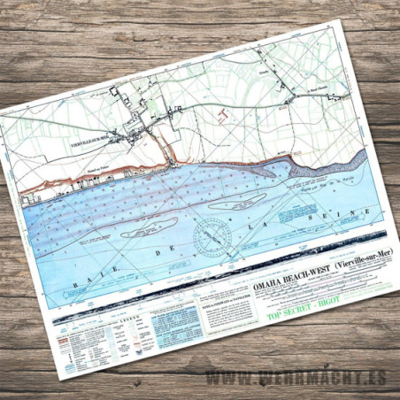 US Military Map - Omaha Beach-West (Vierville-sur-Mer)