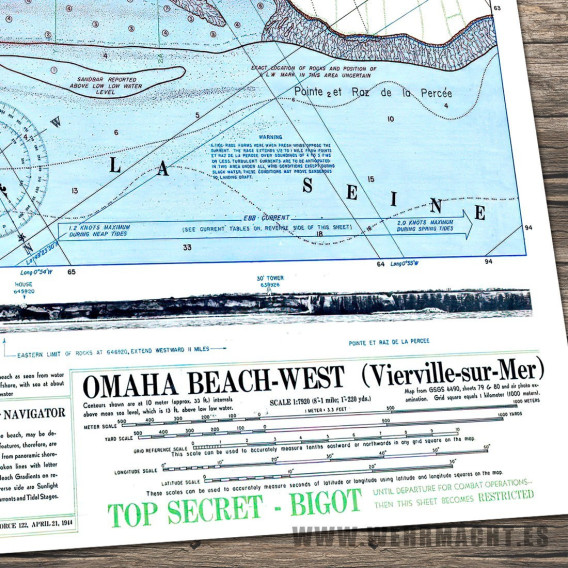 US Military Map - Omaha Beach-West (Vierville-sur-Mer)