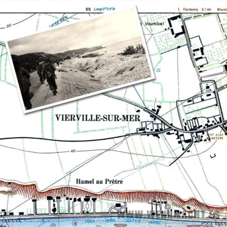 US Military Map - Omaha Beach-West (Vierville-sur-Mer)
