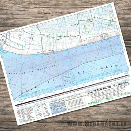 US Military Map - Utah Beach-South - April 1944