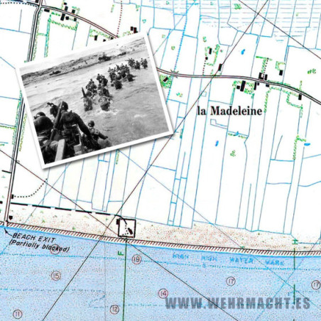 Mapa Militar US - Utah Beach Sur - Abril 1944