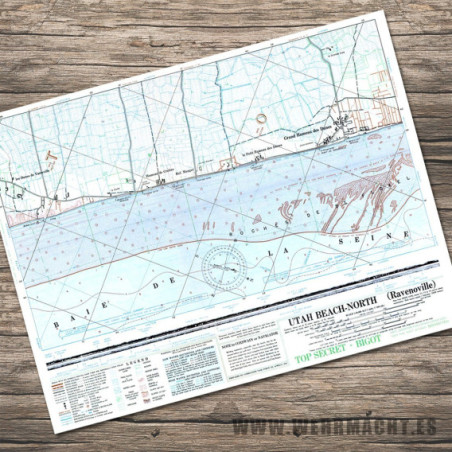 US Military Map - Utah Beach-North - April 1944