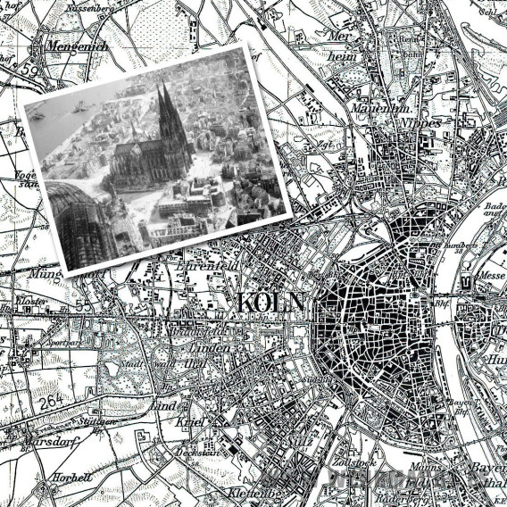 Mapa Alemán - Köln 1940 (Alemania)