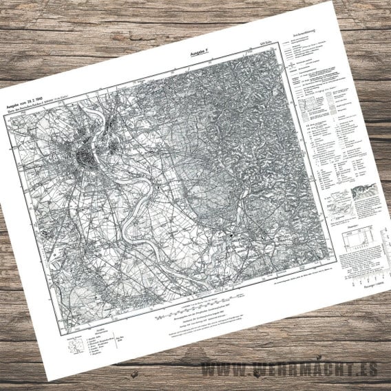 Mapa Alemán - Köln 1940 (Alemania)