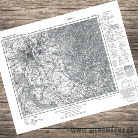 Mapa Alemán - Köln 1940 (Alemania)