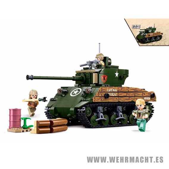 Sluban WWII M4A3 (76W) medium tank M38-B1110