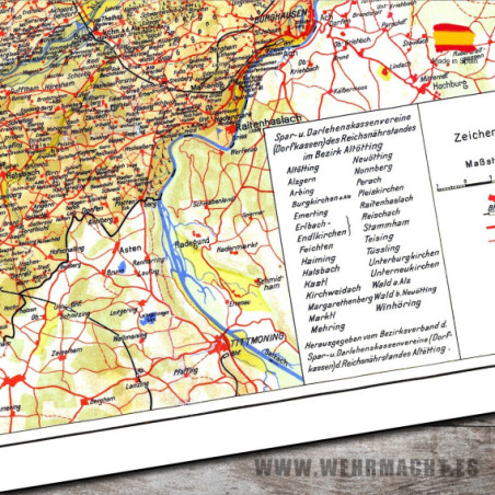 Mapa Alemán - Cooperativas de Altötting en Baviera