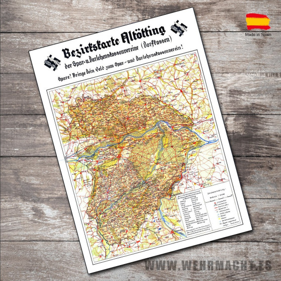 Mapa Alemán - Cooperativas de Altötting en Baviera