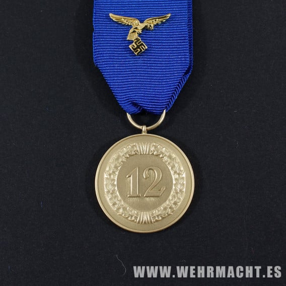 Medalla 12 años de servicio Luftwaffe
