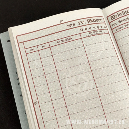 Cartilla militar Versión 2 1939-1942 (Wehrpass)