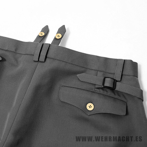 German Stone-grey Gabardine Breeches