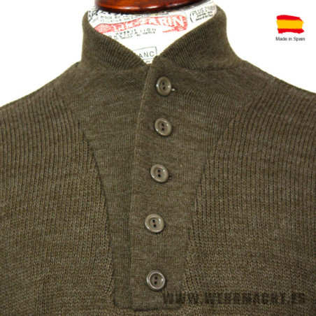 US M1943 OD Highneck Sweater (5 button)