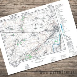 Mapa Militar Alemán - Bayeux 7-8 (Caen 1943)