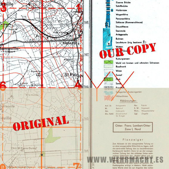 German military map - Caen 5-6 (Caen 1943)