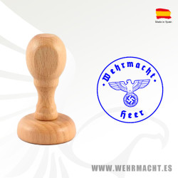 Sello de madera para matriculas del Heer