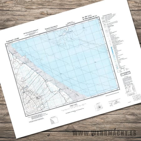 Mapa Militar Alemán - St-Mère-Église 3-4 (Utah Beach)