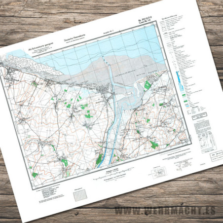German Military Map - Caen 1-2 (Pegasus Bridge 1943)