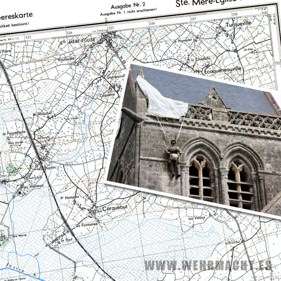 Mapa Militar Alemán - St-Mère-Église 5-6
