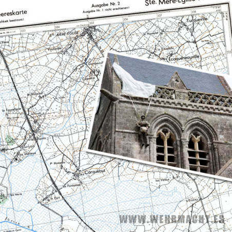 Mapa Militar Alemán - St-Mère-Église 5-6