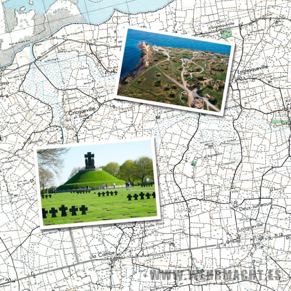 German military map - Grandcamp-les Bains 5-6 (Pointe du Hoc)