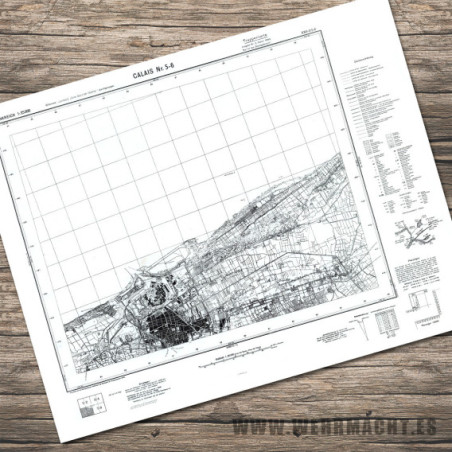 Mapa Militar Alemán - Calais 5-6 (1942)
