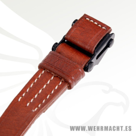 MP40 leather sling, dark brown