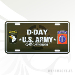 Matrícula de metal Dia-D All American